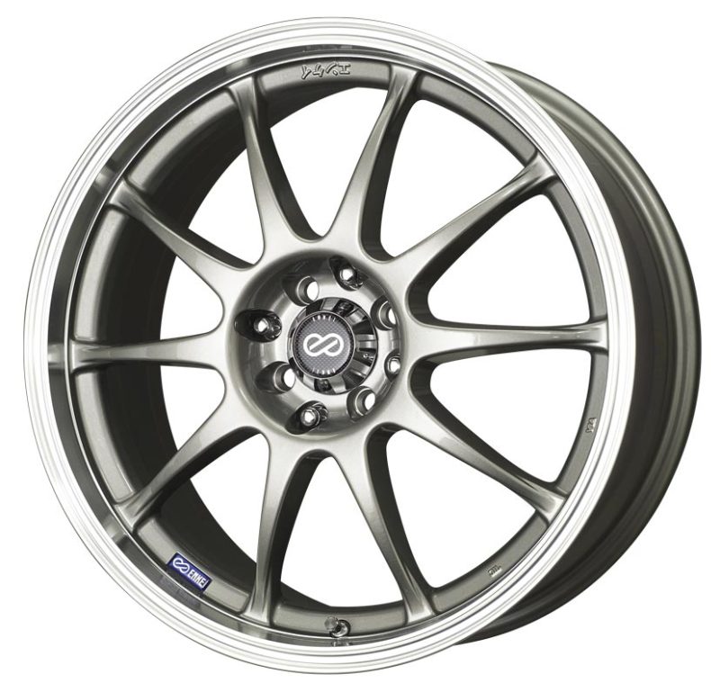 Enkei J10 16x7 4x100/108 42mm Offset 72.62mm Bore Dia Silver w/ Machined Lip Wheel-tuningsupply.com