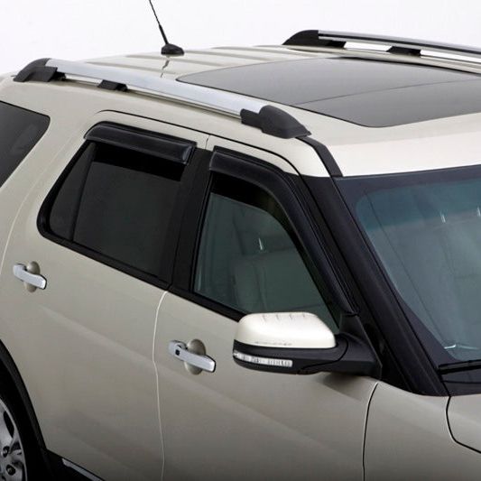 AVS 11-18 Ford Explorer Ventvisor Outside Mount Window Deflectors 4pc - Smoke-tuningsupply.com