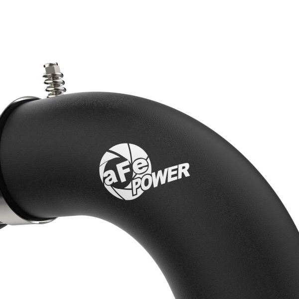 aFe BladeRunner Black 3in Aluminum Charge Pipe Kit 20-21 GM Diesel Trucks V8-6.6L (td) L5P-tuningsupply.com