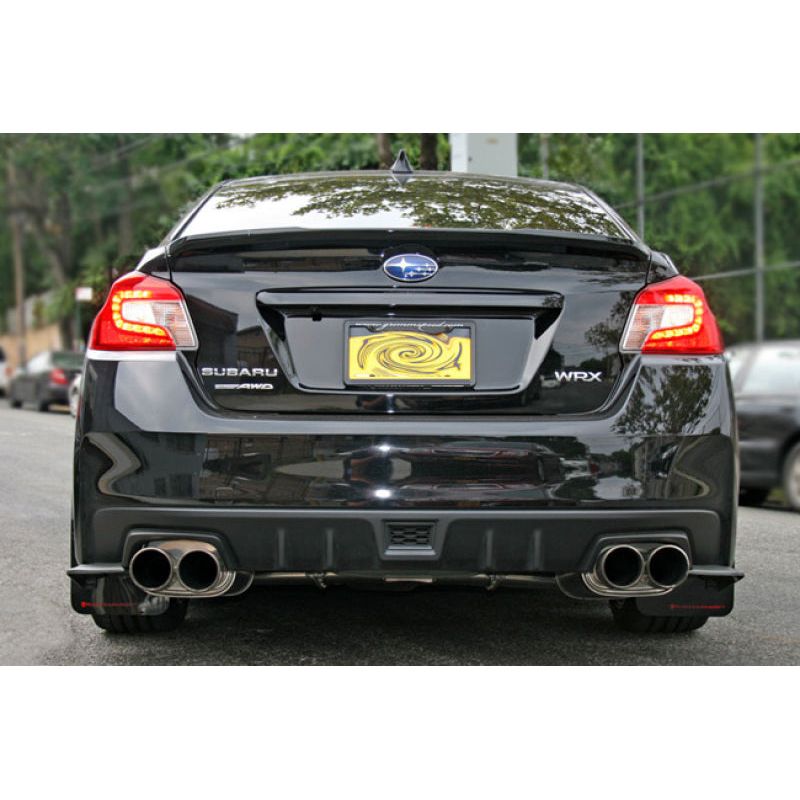 Rally Armor 15-21 Subaru WRX/STI (Sedan ONLY) Red UR Mud Flap w/ White Logo-Mud Flaps-Rally Armor-RALMF32-UR-RD/WH-SMINKpower Performance Parts