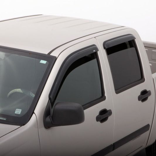 AVS 04-12 Chevy Colorado Crew Cab Ventvisor Outside Mount Window Deflectors 4pc - Smoke-tuningsupply.com