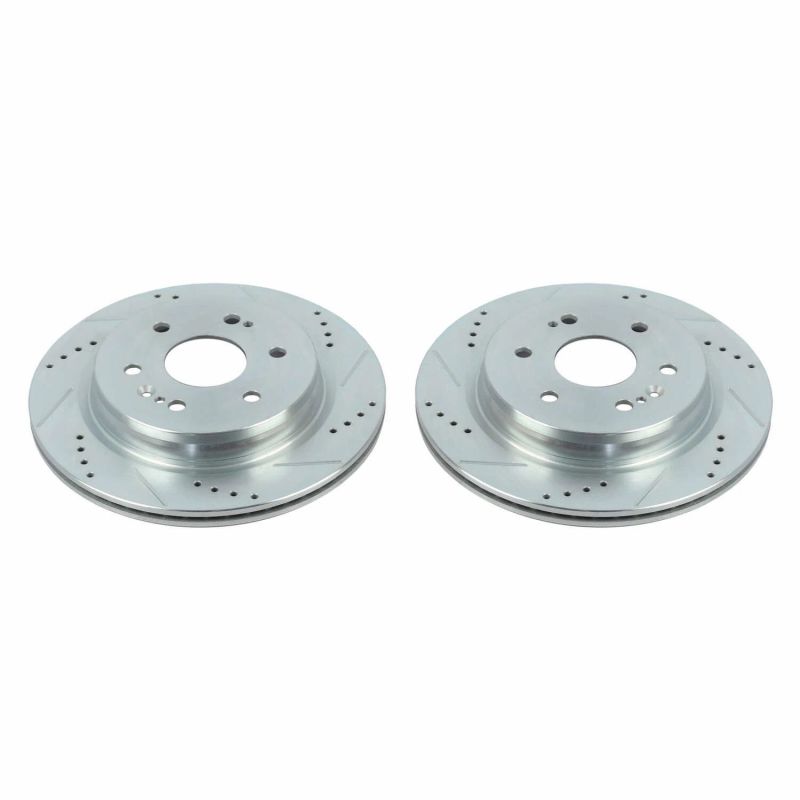 Power Stop 19-20 Chevrolet Silverado 1500 Rear Evolution Drilled & Slotted Rotors - Pair-tuningsupply.com