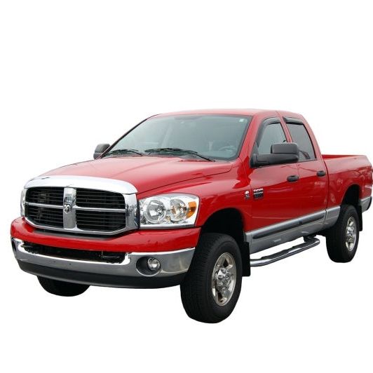 AVS 02-08 Dodge RAM 1500 Quad Cab Ventvisor In-Channel Front & Rear Window Deflectors 4pc - Smoke-tuningsupply.com