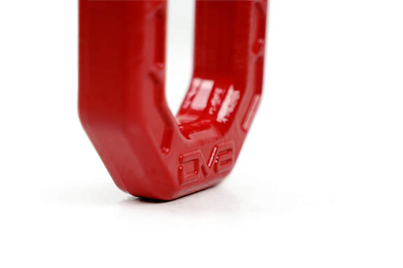 DV8 Offroad Elite Series D-Ring Shackles - Pair (Red)-tuningsupply.com