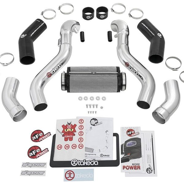 aFe Takeda Intake Stage-2 Polished Pro DRY S 09-17 Nissan 370Z V6 3.7L-tuningsupply.com