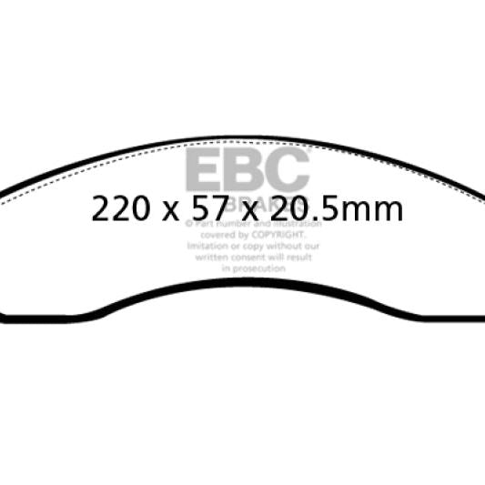 EBC 98-03 Dodge B250 B2500 Cargo 2500 Van 3/4 Ton Yellowstuff Front Brake Pads-tuningsupply.com