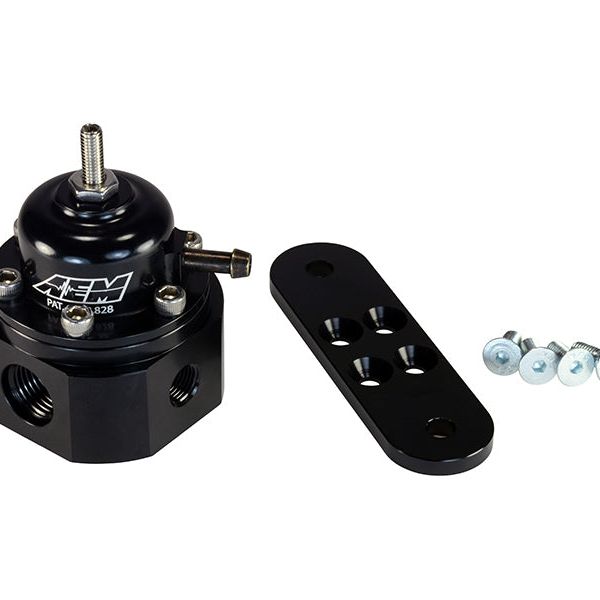 AEM Universal Black Adjustable Fuel Pressure Regulator-tuningsupply.com