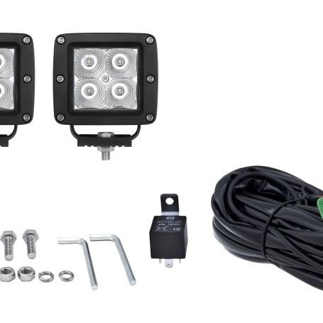 Hella HVF Cube 4 LED Off Road Kit - 3.1in 2X12W-tuningsupply.com