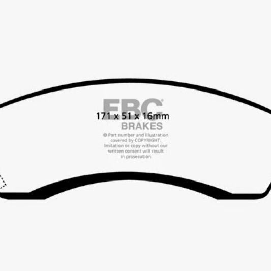 EBC 93-00 Aston Martin Virage 5.3 (PBR Caliper) Redstuff Front Brake Pads-tuningsupply.com