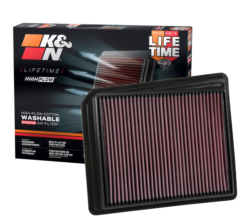 

K&N Engineering 33-5062 - KNN33-5062 - K&N 2017 Nissan Titan V8-5.6L F/I Drop In Replacement Air Filter - Shipped in Europe - Tuningsupply.com
