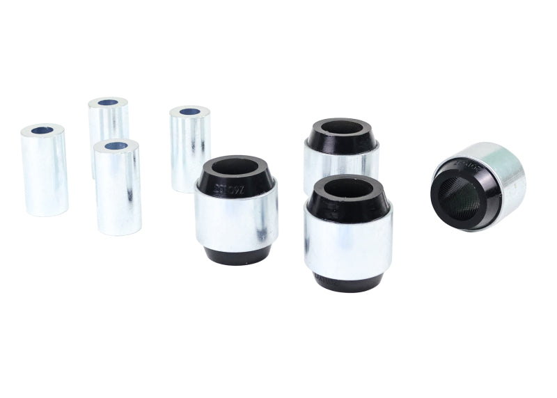 

Whiteline W63647 - WHLW63647 - Whiteline Rear Upper Inner & Outer Bushing Kit - Shipped in Europe - Tuningsupply.com
