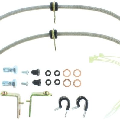 StopTech 05-08 Mustang V6 w/ABS / Mustang GT V8 / 07-09 GT500 Stainless Steel Front Brake Lines