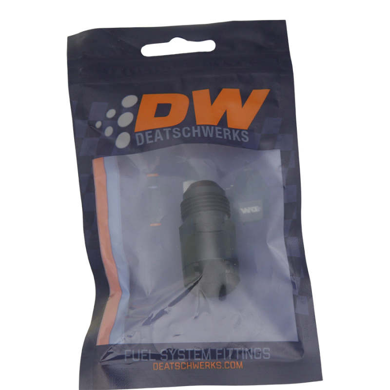 

DeatschWerks 6-02-0104-B - DWK6-02-0104-B - DeatschWerks 8AN Male Flare to 3/8in Female EFI Quick Connect Adapter - Anodized DW Titanium - Shipped in Europe - Tuningsupply.com
