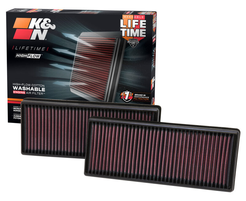 

K&N Engineering 33-2474 - KNN33-2474 - K&N Replacement Air Filter 12.563in O/S Length x 5.25in O/S Width x 1.625in H (Inc 2 Filters) - Shipped in Europe - Tuningsupply.com
