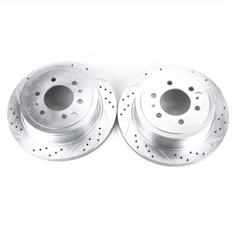 Power Stop 04-11 Ford F-150 Rear Evolution Drilled & Slotted Rotors - Pair-tuningsupply.com