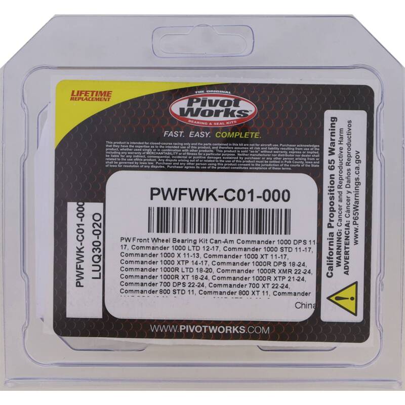 

Pivot Works PWFWK-C01-000 - PIVPWFWK-C01-000 - Pivot Works 06-15 Can-Am Outlander 400 STD 4x4 - Front Wheel Bearing Kit - Shipped in Europe - Tuningsupply.com
