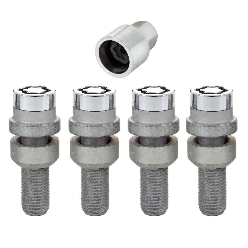 McGard Wheel Lock Bolt Set - 4pk. (Radius Seat) M14X1.5 / 17mm Hex / 28.2mm Shank Length - Chrome-Wheel Bolts-McGard-MCG28020-SMINKpower Performance Parts