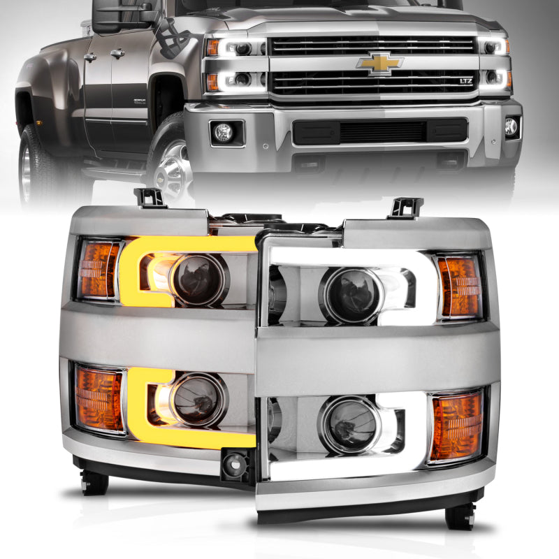

ANZO  - ANZ111366 - ANZO Projector Headlights 15-17 Chevrolet Silverado 2500HD / 3500HD Chrome w/ Chrome Rim - Shipped in Europe - Tuningsupply.com
