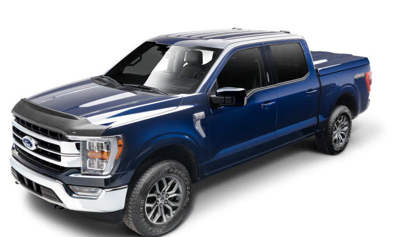 AVS 2021 Ford F-150 (Excl. Tremor/Raptor) Aeroskin II Textured Low Profile Hood Shield - Black-tuningsupply.com