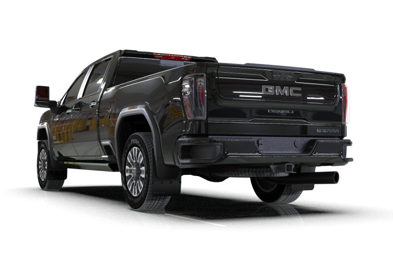 Rally Armor 20-25 GMC Sierra 2500/3500 HD Denali Black Mud Flap w/Metallic Black Logo