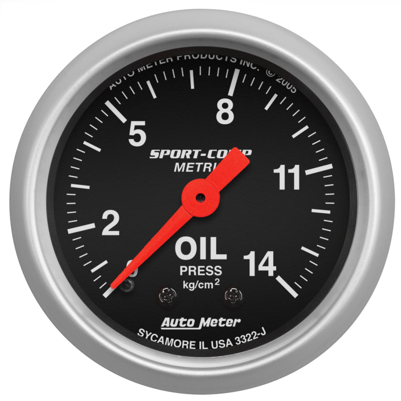 
    

AutoMeter 3322-J - ATM3322-J - Autometer Sport Comp 52.4 mm Mechanical 0-14 Kg/ Cm2 Oil Pressure Metric Gauge - Shipped in Europe - Tuningsupply.com

  