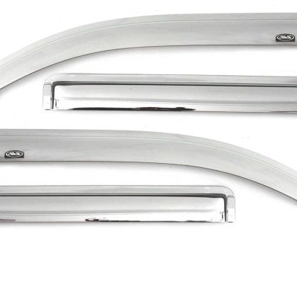 AVS 20-22 Chevrolet Silverado 1500 LTD Ext. Cab/DC F&R Ventvisor Window Deflectors 4pc - Chrome-tuningsupply.com