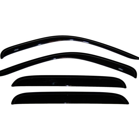 AVS 00-04 Dodge Dakota Crew Cab Ventvisor Outside Mount Window Deflectors 4pc - Smoke-tuningsupply.com