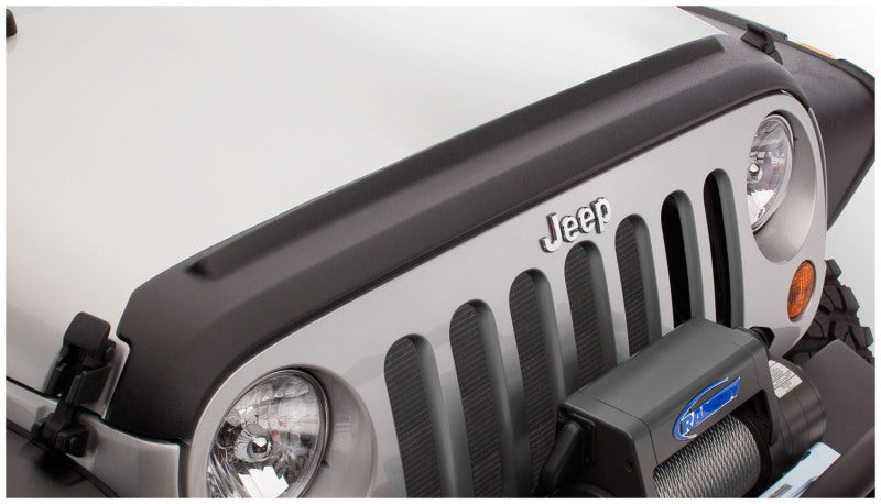 Bushwacker 07-18 Jeep Wrangler (JK) / (JK) Unlimited Trail Armor Hood Guard - Black-tuningsupply.com