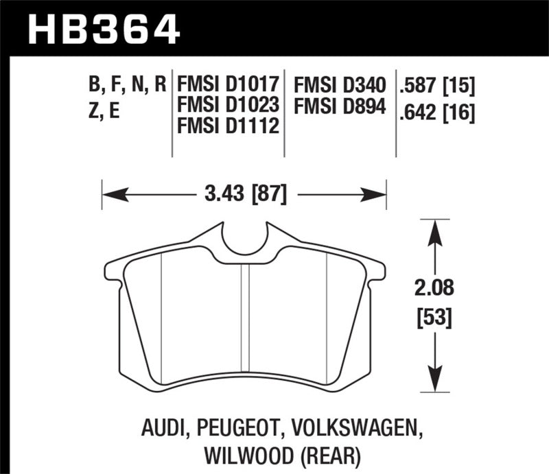 
  

Hawk Performance KHB364N.587 - HAWKHB364N.587 - Hawk HP+ Street Brake Pads - Shipped in Europe - Tuningsupply.com

