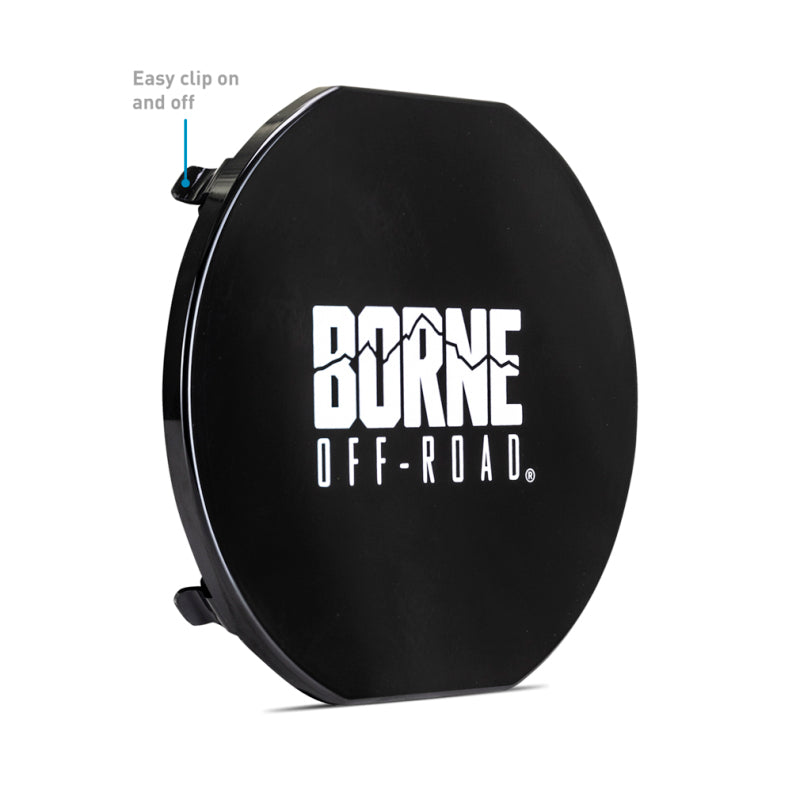 Borne Off-Road 7in Round Light Cover Black-tuningsupply.com