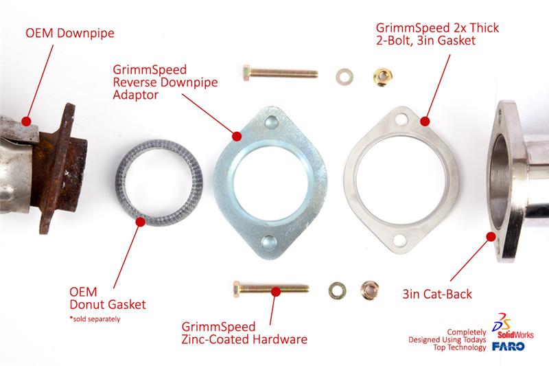 

GrimmSpeed GRM077046 - GRMGRM077046 - GrimmSpeed Subaru Downpipe to 3in Catback Adapter - Shipped in Europe - Tuningsupply.com
