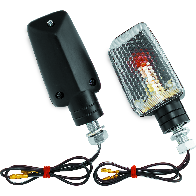 BikeMaster Universal Ministalk Marker Light - Black/Clear-tuningsupply.com