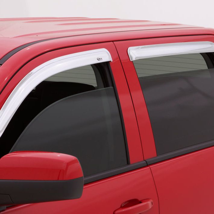 AVS 09-13 Nissan Rogue Ventvisor Outside Mount Front & Rear Window Deflectors 4pc - Chrome-tuningsupply.com