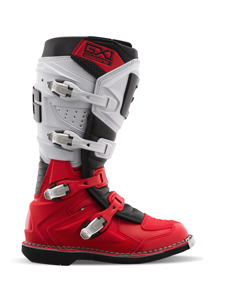 Gaerne GX1 Boot Red/White Size - 11-tuningsupply.com