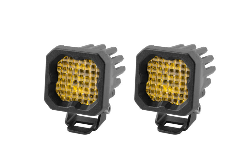 Diode Dynamics Stage Series C1 LED Pod Sport - Yellow Wide Standard ABL (Pair)-tuningsupply.com