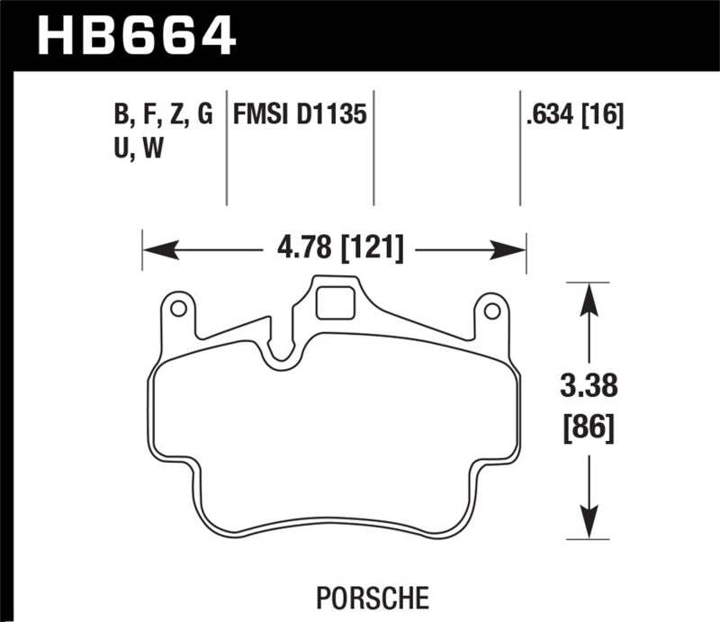 

Hawk Performance HB664B.634 - HAWKHB664B.634 - Hawk 06-14 Porsche Cayman Rear HPS 5.0 Brake Pads - Shipped in Europe - Tuningsupply.com
