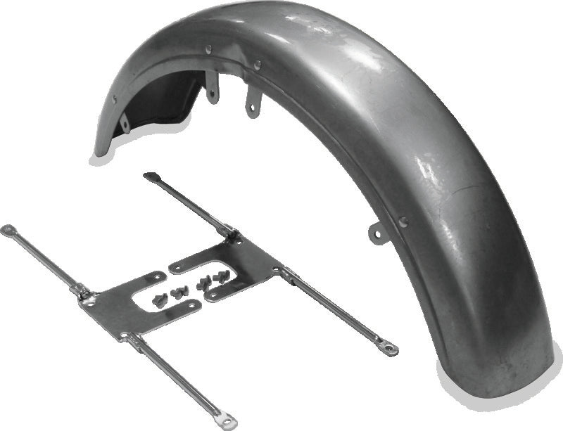 Bikers Choice 73-86 FX XL 82-94 FXR Front Fender W/Chrome Brackets Replaces H-D 59007-73A 59111-74-tuningsupply.com