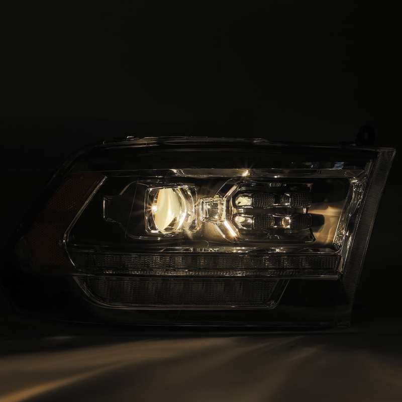 AlphaRex 09-18 Dodge Ram 2500 LUXX LED Proj Headlights Plank Style Black w/Activ Light/DRL-tuningsupply.com