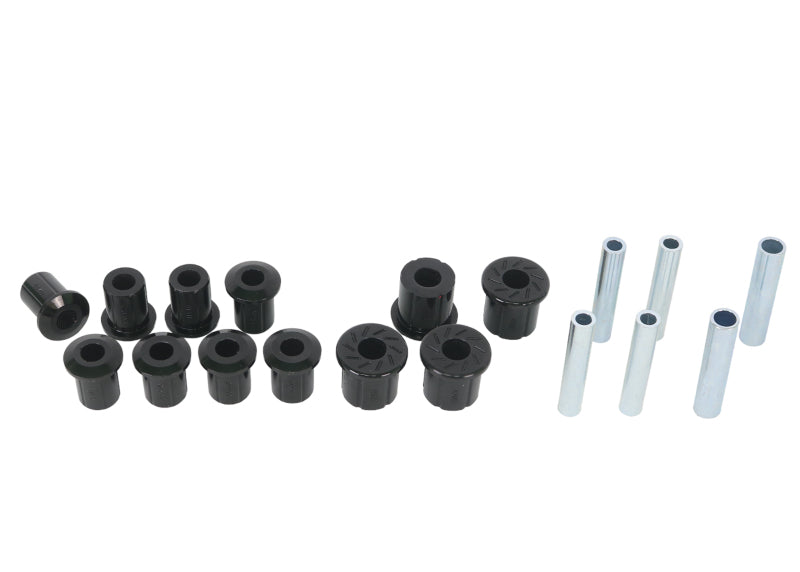 
  

Whiteline W73476 - WHLW73476 - Whiteline 1971-1974 Chevrolet Blazer Front Leaf Spring Bushings - for use w/ Stock Springs - Shipped in Europe - Tuningsupply.com

