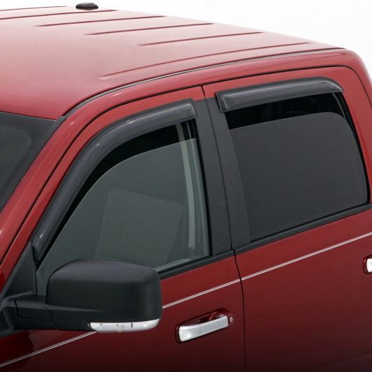 AVS 09-18 Dodge RAM 1500 Crew Cab Ventvisor Outside Mount Window Deflectors 4pc - Smoke-tuningsupply.com