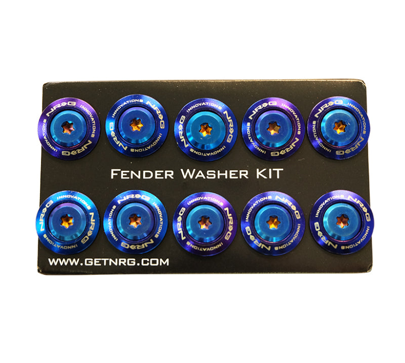 

NRG FW-200TT - NRGFW-200TT - NRG Fender Washer Kit (TI Series) M6 Bolts For Plastic (TI Burn Washer/TI Burn Screw) - Set of 10 - Shipped in Europe - Tuningsupply.com
