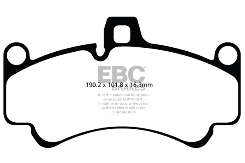 
  

EBC DP31516C - EBCDP31516C - EBC 01-03 Porsche 911 (996) (Cast Iron Rotor only) 3.6 Twin Turbo GT2 Redstuff Front Brake Pads - Shipped in Europe - Tuningsupply.com

