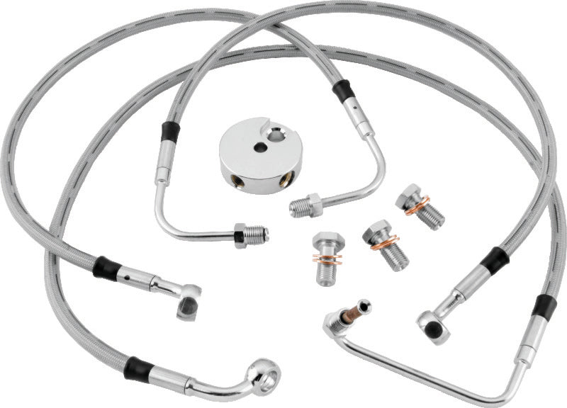

TwinPower 036958 - TWP036958 - Twin Power 94-07 FLHR Models Stainless Steel Dot Brake Line Kit Front +10 Inch Length - Shipped in Europe - Tuningsupply.com
