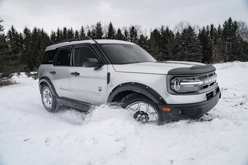 AVS 2021 Ford Bronco Sport Aeroskin II Textured Low Profile Hood Shield - Black-tuningsupply.com