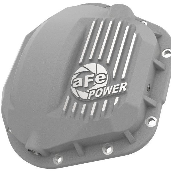 afe Front Differential Cover (Raw; Street Series); Ford Diesel Trucks 94.5-14 V8-7.3/6.0/6.4/6.7L-tuningsupply.com