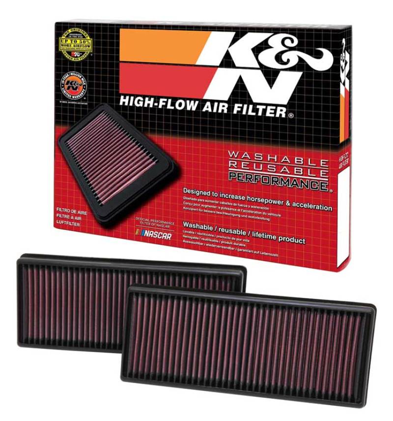 

K&N Engineering 33-2474 - KNN33-2474 - K&N Replacement Air Filter 12.563in O/S Length x 5.25in O/S Width x 1.625in H (Inc 2 Filters) - Shipped in Europe - Tuningsupply.com
