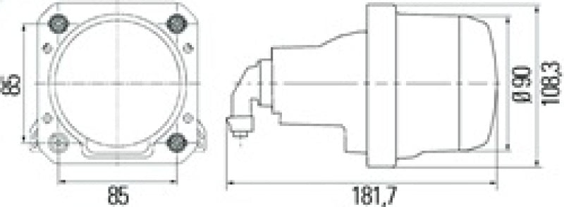 Hella 90mm Bi-Halogen / Bi-Xenon V2 Shutter Pigtail-tuningsupply.com