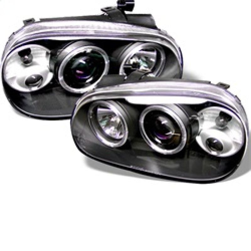 Spyder Volkswagen Golf IV 99-05 Projector Headlights LED Halo Black High H1 Low H1 PRO-YD-VG99-BK-Headlights-SPYDER-SPY5012159-SMINKpower Performance Parts