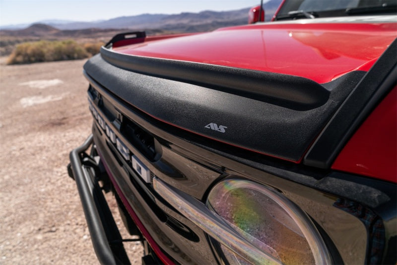 AVS 21-23 Ford Bronco 2/4Dr. Excl. Raptor Aeroskin II Textured Low Profile Hood Shield - Black-tuningsupply.com