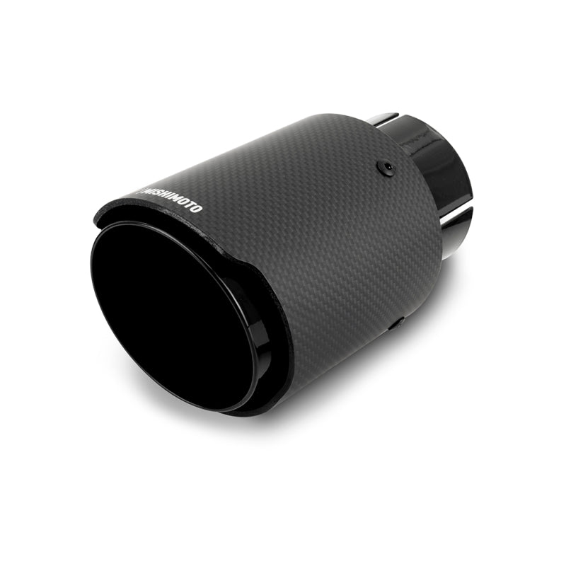 Mishimoto Carbon Fiber Muffler Tip 3in Inlet 4in Outlet Black-tuningsupply.com